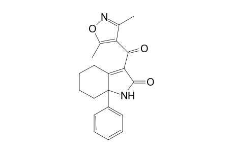 3-(3,5-Dimethylisoxazole-4-carbonyl)-7a-phenyl-1,4,5,6,7,7a-hexahydro-2H-indol-2-one