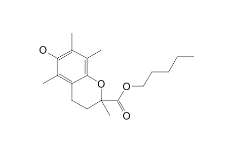 6-Hydroxy-2,5,7,8-tetramethylchroman-2-carboxylic acid, N-pentyl ester