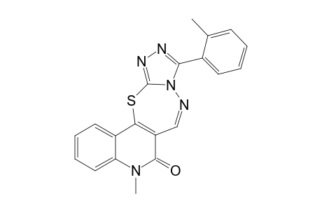 N-Methyl-10-(o-tolyl)-(1,2,4)-triazolo[3',4' : 2,3]thiadiazepino[6,7-c]quinolin-6(5H)-one