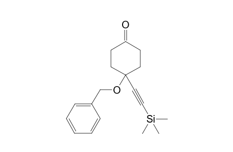 4-(benzyloxy)-4-(2-trimethylsilylethynyl)cyclohexan-1-one