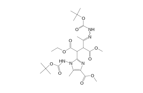 1-Ethyl 4-methyl 2-{1-[(tert-butoxycarbonyl)amino]-4-(methoxycarbonyl)-5-methyl-1H-imidazol-2-yl}-3-[N-(tertbutoxycarbonyl)ethanehydrazonoyl]succinate