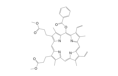 21H,23H-Porphine-2,18-dipropanoic acid, 5-(benzoyloxy)-7,12-diethenyl-3,8,13,17-tetramethyl-, dimethyl ester