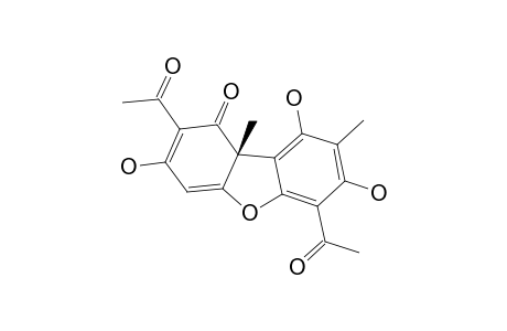 (+)-USNIC-ACID;2,6A-DIACETYL-7,9-DIHYDROXY-8,9B-DIMETHYL-1,3-(2H,9BH)-DIBENZOFURANDIONE