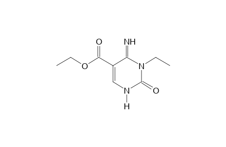 3-ethyl-4-imino-2-oxo-1,2,3,4-tetrahydro-5-pyrimidinecarboxylic acid, ethyl ester