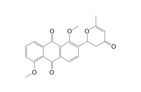 1,5-Dimethoxy-2-[ 6'-methyl-4'-oxo-2',3'-dihydro-2' H-pyran-2'-yl]anthraquinone