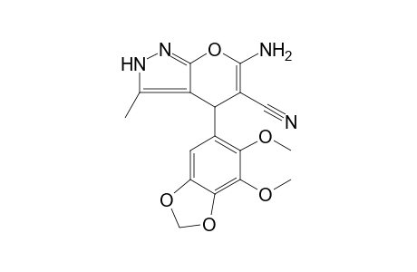 Pyrano[2,3-C]pyrazole-5-carbonitrile, 6-amino-4-(6,7-dimethoxy-1,3-benzodioxol-5-yl)-2,4-dihydro-3-methyl-