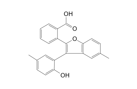 o-[3-(6-hydroxy-m-tolyl)-5-methyl-2-benzofuranyl]benzoic acid