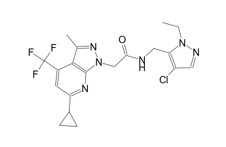 1H-pyrazolo[3,4-b]pyridine-1-acetamide, N-[(4-chloro-1-ethyl-1H-pyrazol-5-yl)methyl]-6-cyclopropyl-3-methyl-4-(trifluoromethyl)-