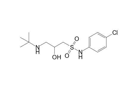 N-(4-CHLOROPHENYL)-3-(1,1-DIMETHYLETHYLAMINO)-2-HYDROXY-PROPANE-1-SULFONAMIDE