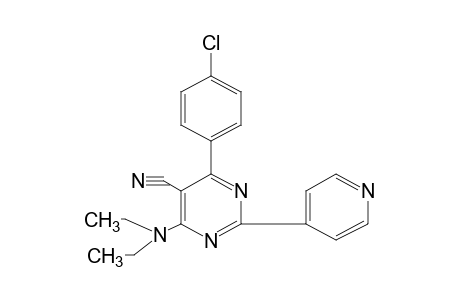 4-(p-CHLOROPHENYL)-6-(DIETHYLAMINO)-2-(4-PYRIDYL)-5-PYRIMIDINECARBONITRILE