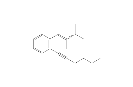 1-(2,3-Dimethylbut-1-en-1-yl)-2-(hex-1-yn-1-yl)benzene