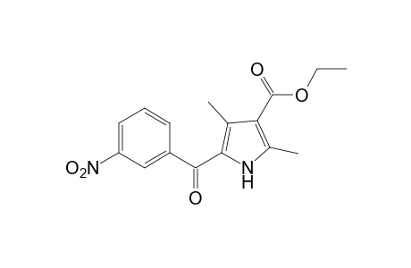 2,4-dimethyl-5-(m-nitrobenzoyl)pyrrole-3-carboxylic acid, ethyl ester
