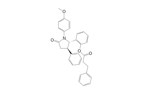 2-[(2S,3R)-1-(4-Methoxyphenyl)-5-oxo-3-phenylpyrrolidin-2-yl]phenyl 3-phenylpropanoate