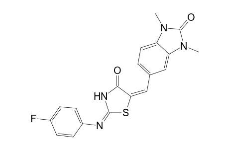 2H-1,3-Benzimidazol-2-one, 5-[[2-[(4-fluorophenyl)imino]dihydro-4-oxo-5(2H)-thiazolyliden]methyl]-1,3-dihydro-1,3-dimethyl-