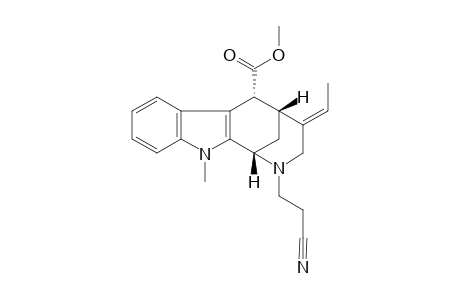 METHYL-2-(2-CYANOETHYL)-11-METHYL-4(E)-ETHYLIDENE-1,2,3,4,5,6-HEXAHYDRO-1,5-METHANOAZOCINO-[3,4-B]-INDOLE-6-ALPHA-CARBOXYLATE