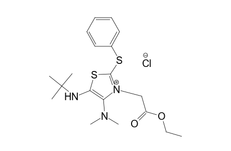 5-(TERT.-BUTYLAMINO)-4-(DIMETHYLAMINO)-3-[(ETHOXYCARBONYL)-METHYL]-2-(PHENYLTHIO)-THIAZOLIUM-CHLORIDE