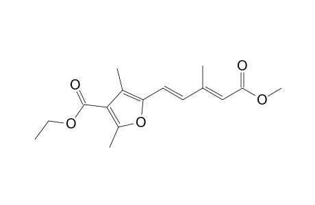 3-(Ethoxycarbonyl)-2,3-dimethyl-5-[3'-methyl-4'-(methoxycarbonyl)buta-1',3'-dienyl]furan