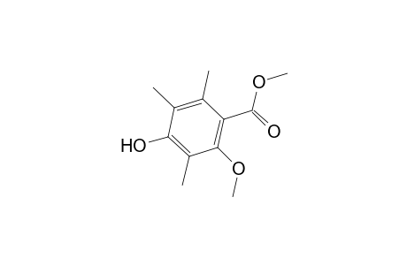 Benzoic acid, 4-hydroxy-2-methoxy-3,5,6-trimethyl-, methyl ester