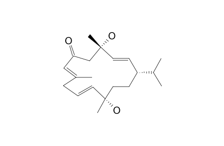 (2E,5E,7S,10S,11E,13S)-3,7,13-trimethyl-7,13-bis(oxidanyl)-10-propan-2-yl-cyclotetradeca-2,5,11-trien-1-one