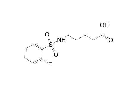 5-{[(2-fluorophenyl)sulfonyl]amino}pentanoic acid