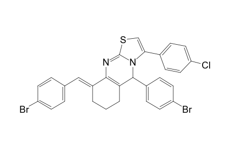 (9E)-9-(4-bromobenzylidene)-5-(4-bromophenyl)-3-(4-chlorophenyl)-6,7,8,9-tetrahydro-5H-[1,3]thiazolo[2,3-b]quinazoline