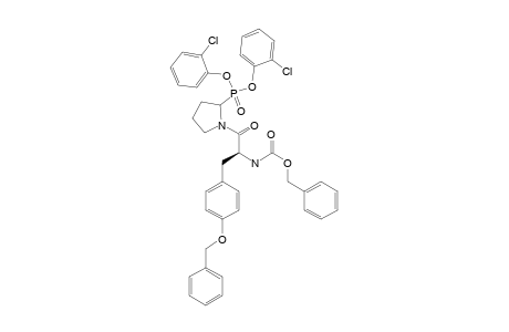 BIS-(2-CHLOROPHENYL)-O-BENZYL-N-(BENZYLOXYCARBONYL)-L-TYROSYL-(2-DECARBOXY-D/L-PROLIN-2-YL)-PHOSPHONATE