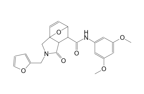 N-(3,5-dimethoxyphenyl)-2-(furan-2-ylmethyl)-1-oxo-1,2,3,6,7,7a-hexahydro-3a,6-epoxyisoindole-7-carboxamide