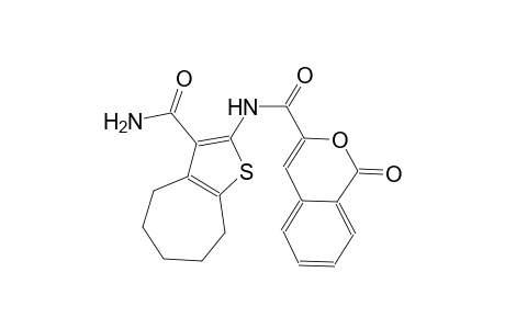 N-[3-(aminocarbonyl)-5,6,7,8-tetrahydro-4H-cyclohepta[b]thien-2-yl]-1-oxo-1H-2-benzopyran-3-carboxamide