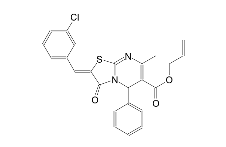 allyl (2Z)-2-(3-chlorobenzylidene)-7-methyl-3-oxo-5-phenyl-2,3-dihydro-5H-[1,3]thiazolo[3,2-a]pyrimidine-6-carboxylate