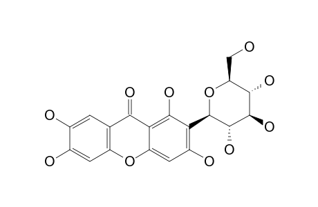 MANGIFERIN;2-C-BETA-D-GLUCOPYRANOSYL-1,3,6,7-TETRAHYDROXY-XANTHONE