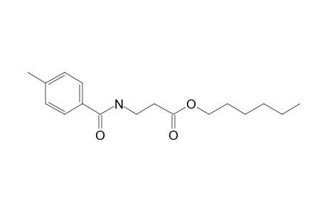 .beta.-Alanine, N-(4-methylbenzoyl)-, hexyl ester