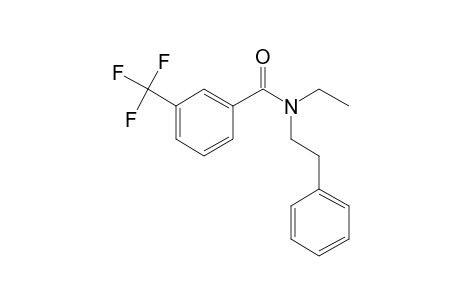 3-(Trifluoromethyl) benzamide, N-(2-phenylethyl)-N-ethyl-