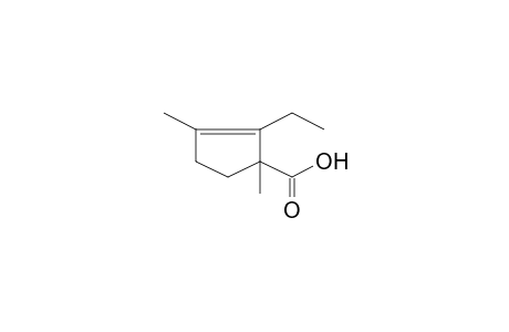 2-Ethyl-1,3-dimethylcyclopent-2-enecarboxylic acid