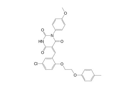 (5E)-5-[5-chloro-2-[2-(4-methylphenoxy)ethoxy]benzylidene]-1-(4-methoxyphenyl)barbituric acid