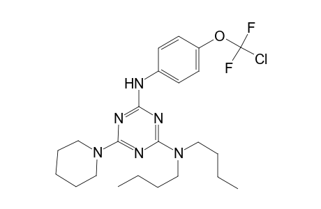 2-N,2-N-dibutyl-4-N-[4-[chloro(difluoro)methoxy]phenyl]-6-piperidin-1-yl-1,3,5-triazine-2,4-diamine