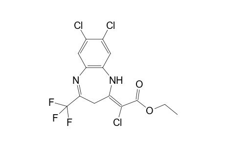 Ethyl (2E)-2-Chloro[7,8-dichloro-1,3-dihydro-4-(trifluoromethyl)-2H-1,5-benzodiazepin-2-ylidene]acetate