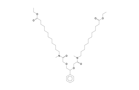 12-[[2-[2-[2-[(12-ethoxy-12-keto-dodecyl)-methyl-amino]-2-keto-ethoxy]-2-phenyl-ethoxy]acetyl]-methyl-amino]lauric acid ethyl ester