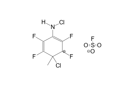 1-CHLORO-1-METHYL-4-CHLOROAMINOPENTAFLUOROBENZOLONIUM FLUOROSULPHATE