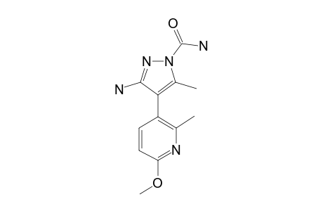 3-AMINO-4-(6-METHOXY-2-METHYL-PYRIDIN-3-YL)-5-METHYL-1H-PYRAZOLE-1-CARBOXAMIDE
