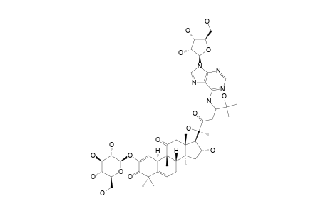 CUCURBITAGLYCOSIDE-A;6-N-(2-BETA-D-GLUCOPYRANOSYLOXY-16-R,20-R,25-TRIHYDROXY-CUCURBITA-1,5-DIENE-3,11,22-TRIONE-24-YL)-ADENOSINE