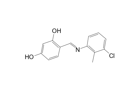 4-[(3-chloro-2-methyl-phenylimino)-methyl]-benzene-1,3-diol