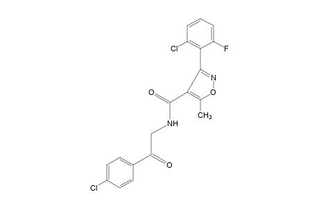 3-(2-chloro-6-fluorophenyl)-N-(p-chlorophenacyl)-5-methyl-4-isoxazolecarboxamide