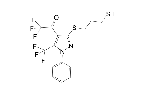 3-(3-Mercaptoprop-1-yl)thio-1-phenyl-4-trifluoroacetyl-5-trifluorimethylpyrazole