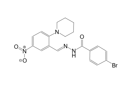 benzoic acid, 4-bromo-, 2-[(E)-[5-nitro-2-(1-piperidinyl)phenyl]methylidene]hydrazide