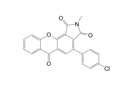 4-(4-CHLOROPHENYL)-2-METHYL-1,3-DIOXOPYRROLO-[3,4-C]-XANTHONE