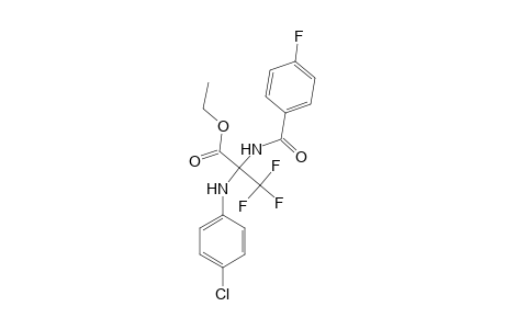 Ethyl 2-(4-chloroanilino)-3,3,3-trifluoro-2-(4-fluorobenzamido)propionate