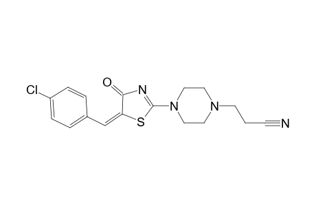 3-[4-[(5E)-5-(4-chlorobenzylidene)-4-keto-2-thiazolin-2-yl]piperazino]propionitrile