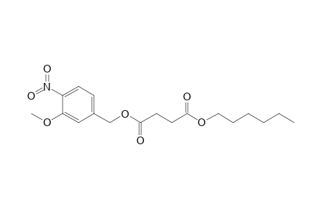 Succinic acid, hexyl 3-methoxy-4-nitrobenzyl ester