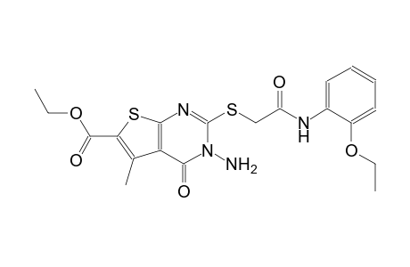 thieno[2,3-d]pyrimidine-6-carboxylic acid, 3-amino-2-[[2-[(2-ethoxyphenyl)amino]-2-oxoethyl]thio]-3,4-dihydro-5-methyl-4-oxo-, ethyl ester