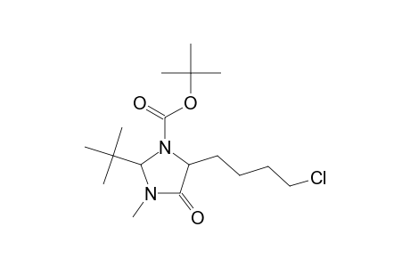 tert-Butyl 2-tert-butyl-5-(4-chlorobutyl)-3-methyl-4-oxo-1-imidazolidinecarboxylate